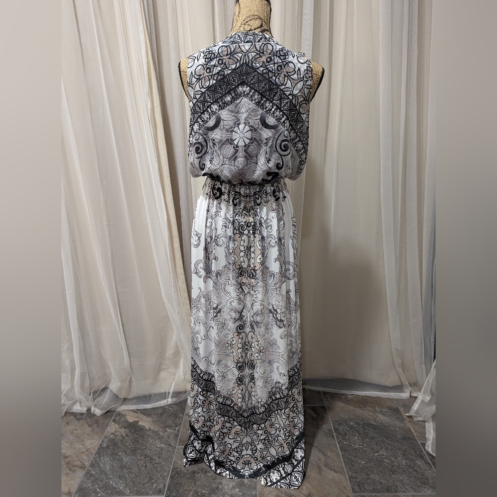 Style & Co gray pattern Maxi dress - Picture 3 of 7